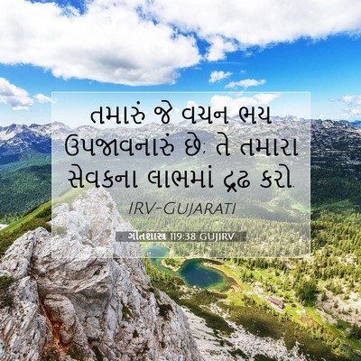 Picture 07 - ગીતશાસ્ત્ર 119:38 GUJIRV - તમારું જે વચન ભય - Bible Verse Picture