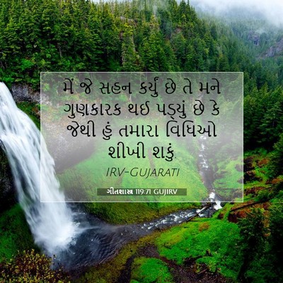 Picture 07 - ગીતશાસ્ત્ર 119:71 GUJIRV - મેં જે સહન કર્યું - Bible Verse Picture