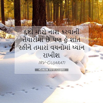 Picture 07 - ગીતશાસ્ત્ર 119:95 GUJIRV - દુષ્ટો મારો નાશ - Bible Verse Picture