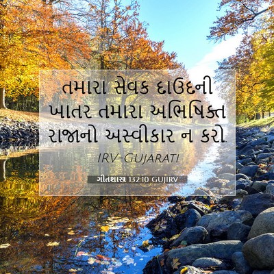Picture 07 - ગીતશાસ્ત્ર 132:10 GUJIRV - તમારા સેવક દાઉદની - Bible Verse Picture