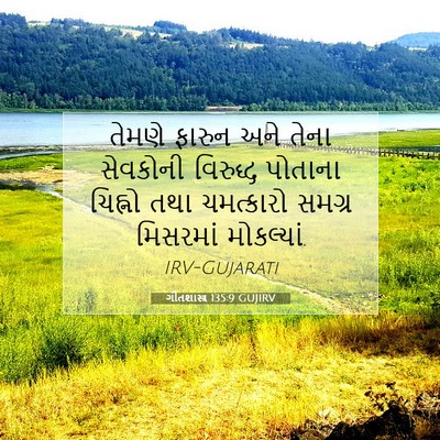 Picture 07 - ગીતશાસ્ત્ર 135:9 GUJIRV - તેમણે ફારુન અને - Bible Verse Picture