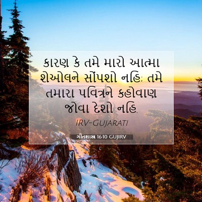 Picture 07 - ગીતશાસ્ત્ર 16:10 GUJIRV - કારણ કે તમે મારો - Bible Verse Picture