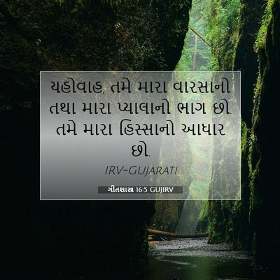 Picture 07 - ગીતશાસ્ત્ર 16:5 GUJIRV - યહોવાહ, તમે મારા - Bible Verse Picture