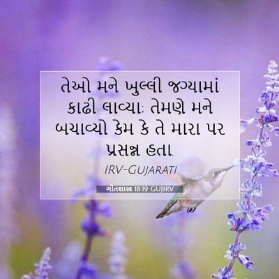 Picture 07 - ગીતશાસ્ત્ર 18:19 GUJIRV - તેઓ મને ખુલ્લી - Bible Verse Picture