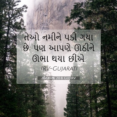 Picture 07 - ગીતશાસ્ત્ર 20:8 GUJIRV - તેઓ નમીને પડી ગયા - Bible Verse Picture