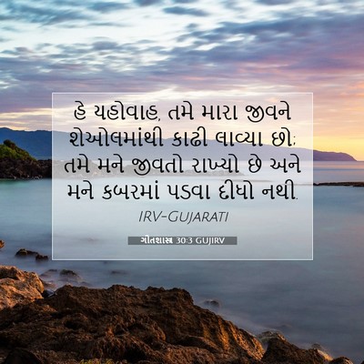 Picture 07 - ગીતશાસ્ત્ર 30:3 GUJIRV - હે યહોવાહ, તમે મારા - Bible Verse Picture