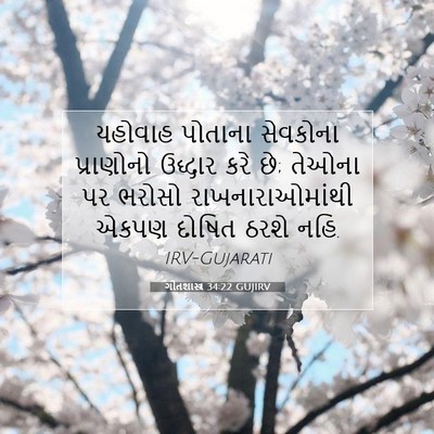 Picture 07 - ગીતશાસ્ત્ર 34:22 GUJIRV - યહોવાહ પોતાના - Bible Verse Picture