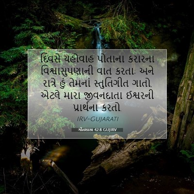 Picture 07 - ગીતશાસ્ત્ર 42:8 GUJIRV - દિવસે યહોવાહ - Bible Verse Picture