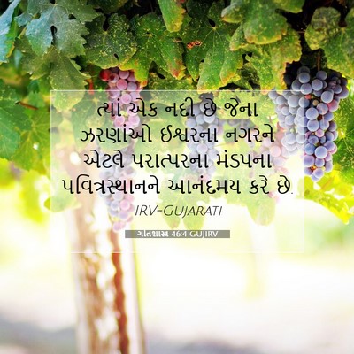 Picture 07 - ગીતશાસ્ત્ર 46:4 GUJIRV - ત્યાં એક નદી છે - Bible Verse Picture
