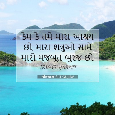 Picture 07 - ગીતશાસ્ત્ર 61:3 GUJIRV - કેમ કે તમે મારા - Bible Verse Picture