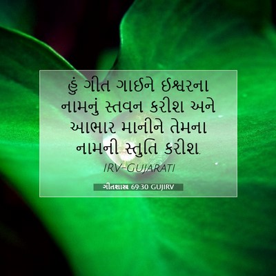 Picture 07 - ગીતશાસ્ત્ર 69:30 GUJIRV - હું ગીત ગાઈને - Bible Verse Picture