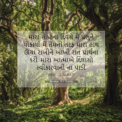 Picture 07 - ગીતશાસ્ત્ર 77:2 GUJIRV - મારા સંકટના દિવસે - Bible Verse Picture