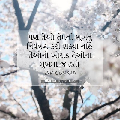 Picture 07 - ગીતશાસ્ત્ર 78:30 GUJIRV - પણ તેઓ તેમની - Bible Verse Picture