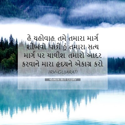 Picture 07 - ગીતશાસ્ત્ર 86:11 GUJIRV - હે યહોવાહ, તમે - Bible Verse Picture