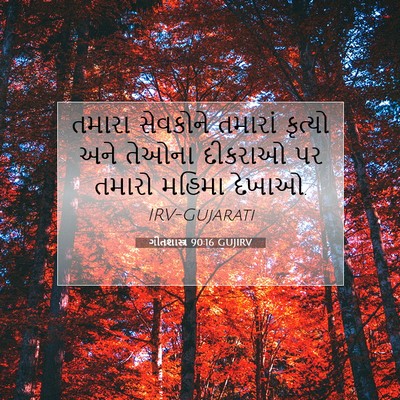 Picture 07 - ગીતશાસ્ત્ર 90:16 GUJIRV - તમારા સેવકોને - Bible Verse Picture