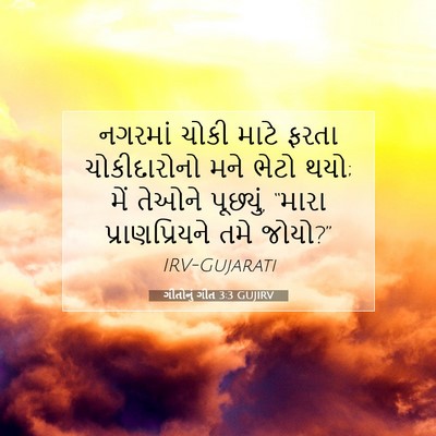 Picture 07 - ગીતોનું ગીત 3:3 GUJIRV - નગરમાં ચોકી માટે - Bible Verse Picture