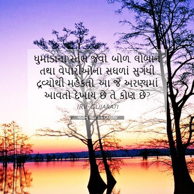 Picture 07 - ગીતોનું ગીત 3:6 GUJIRV - ધુમાડાના સ્તંભ - Bible Verse Picture