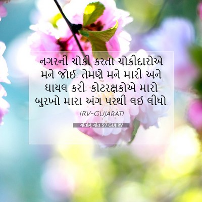 Picture 07 - ગીતોનું ગીત 5:7 GUJIRV - નગરની ચોકી કરતા - Bible Verse Picture