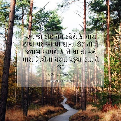 Picture 07 - ઝખાર્યા 13:6 GUJIRV - પણ જો કોઈ તેને - Bible Verse Picture