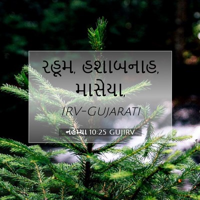 Picture 07 - નહેમ્યા 10:25 GUJIRV - રહૂમ, હશાબનાહ, - Bible Verse Picture