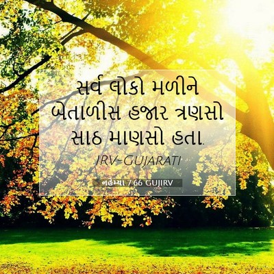 Picture 07 - નહેમ્યા 7:66 GUJIRV - સર્વ લોકો મળીને - Bible Verse Picture