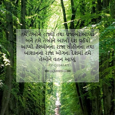 Picture 07 - નહેમ્યા 9:22 GUJIRV - તમે તેઓને રાજ્યો - Bible Verse Picture
