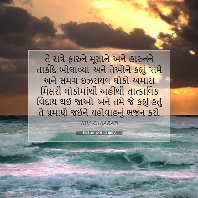 Picture 07 - નિર્ગમન 12:31 GUJIRV - તે રાત્રે ફારુને - Bible Verse Picture