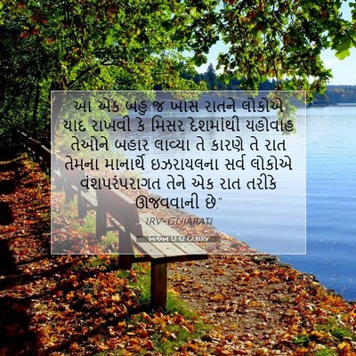 Picture 07 - નિર્ગમન 12:42 GUJIRV - આ એક બહુ જ ખાસ - Bible Verse Picture