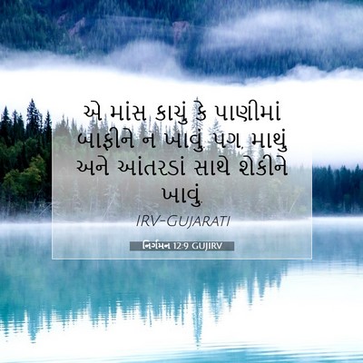 Picture 07 - નિર્ગમન 12:9 GUJIRV - એ માંસ કાચું કે - Bible Verse Picture
