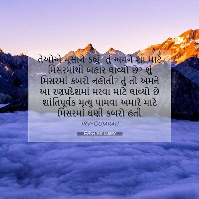 Picture 07 - નિર્ગમન 14:11 GUJIRV - તેઓએ મૂસાને - Bible Verse Picture