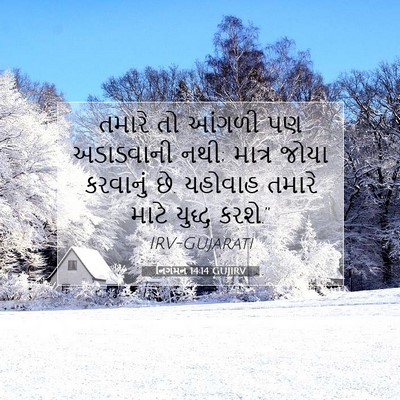 Picture 07 - નિર્ગમન 14:14 GUJIRV - તમારે તો આંગળી પણ - Bible Verse Picture