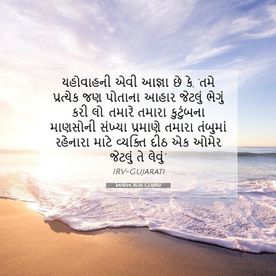 Picture 07 - નિર્ગમન 16:16 GUJIRV - યહોવાહની એવી - Bible Verse Picture
