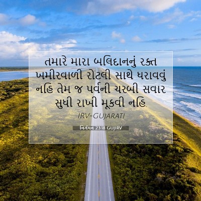 Picture 07 - નિર્ગમન 23:18 GUJIRV - તમારે મારા - Bible Verse Picture