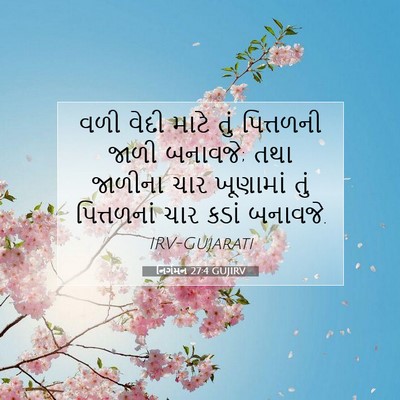 Picture 07 - નિર્ગમન 27:4 GUJIRV - વળી વેદી માટે તું - Bible Verse Picture