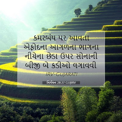 Picture 07 - નિર્ગમન 28:27 GUJIRV - કમરબંધ પર આવતા - Bible Verse Picture
