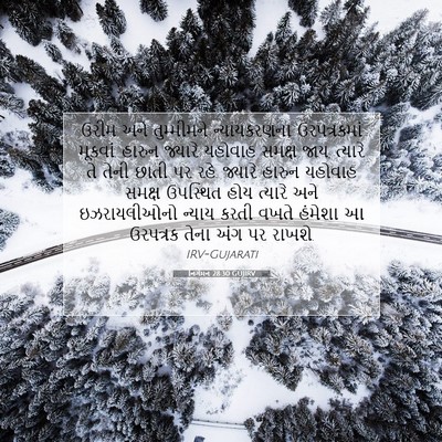 Picture 07 - નિર્ગમન 28:30 GUJIRV - ઉરીમ અને - Bible Verse Picture