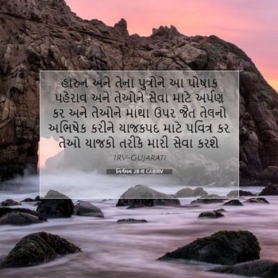 Picture 07 - નિર્ગમન 28:41 GUJIRV - હારુન અને તેના - Bible Verse Picture