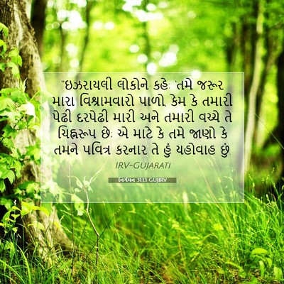 Picture 07 - નિર્ગમન 31:13 GUJIRV - “ઇઝરાયલી લોકોને - Bible Verse Picture