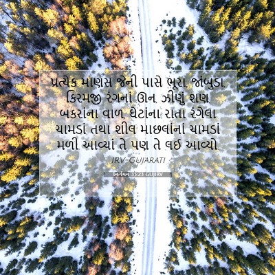 Picture 07 - નિર્ગમન 35:23 GUJIRV - પ્રત્યેક માણસ - Bible Verse Picture
