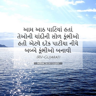 Picture 07 - નિર્ગમન 36:30 GUJIRV - આમ આઠ પાટિયાં હતાં, - Bible Verse Picture