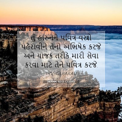 Picture 07 - નિર્ગમન 40:13 GUJIRV - તું હારુનને - Bible Verse Picture