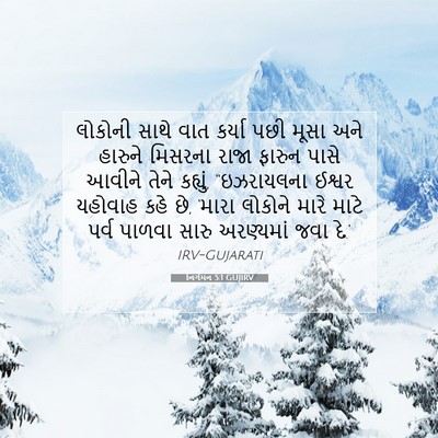 Picture 07 - નિર્ગમન 5:1 GUJIRV - લોકોની સાથે વાત - Bible Verse Picture