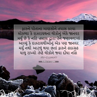 Picture 07 - નિર્ગમન 9:7 GUJIRV - ફારુને પોતાના - Bible Verse Picture