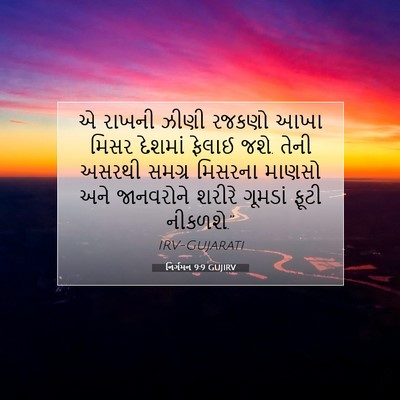 Picture 07 - નિર્ગમન 9:9 GUJIRV - એ રાખની ઝીણી રજકણો - Bible Verse Picture