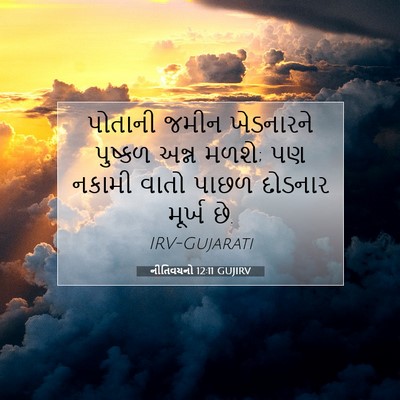 Picture 07 - નીતિવચનો 12:11 GUJIRV - પોતાની જમીન - Bible Verse Picture