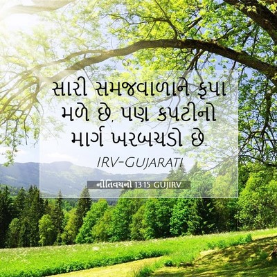 Picture 07 - નીતિવચનો 13:15 GUJIRV - સારી સમજવાળાને - Bible Verse Picture