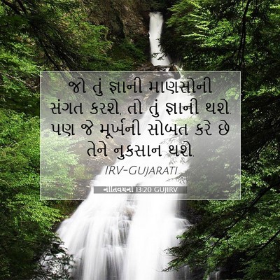 Picture 07 - નીતિવચનો 13:20 GUJIRV - જો તું જ્ઞાની - Bible Verse Picture