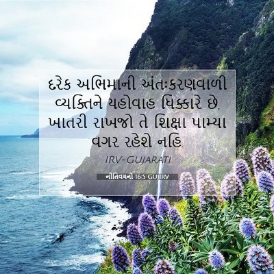 Picture 07 - નીતિવચનો 16:5 GUJIRV - દરેક અભિમાની - Bible Verse Picture