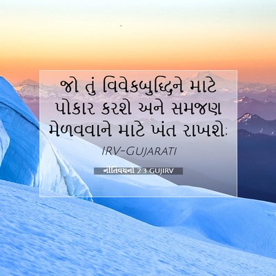 Picture 07 - નીતિવચનો 2:3 GUJIRV - જો તું - Bible Verse Picture