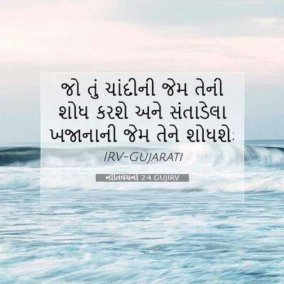 Picture 07 - નીતિવચનો 2:4 GUJIRV - જો તું ચાંદીની જેમ - Bible Verse Picture